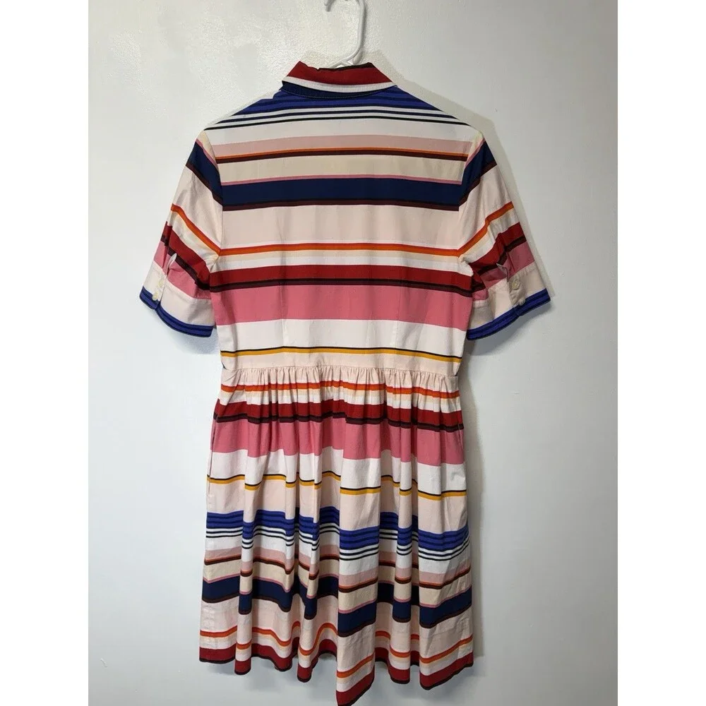 Kate Spade Women’s Colorful Short Sleeve Dress Striped. Cotton Multicolor Sz 6